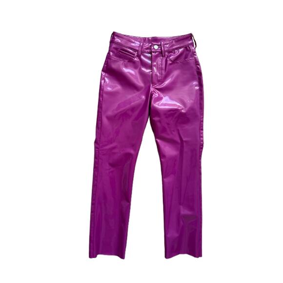 Simon Miller Straight Leg Faux Patent Leather Pants - Picture 12 of 13
